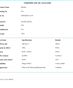 COA Epithalon (Epitalon) 50mg